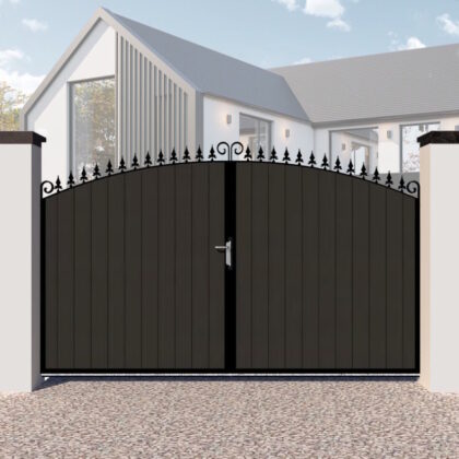 Composite Driveway Gates - The Dorchester - Bow Top