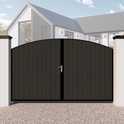 Composite Driveway Gates - The Kent - Bow Top