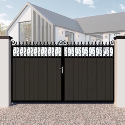 Composite Driveway Gates - The Lemmington - Flat Top