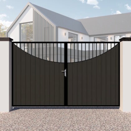 Composite Driveway Gates - The Lyndhurst - Flat Top