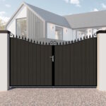 Composite Driveway Gates - The Portsmouth - Inner Swan Neck Top