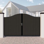 Composite Driveway Gates - The Shropshire - Swan Neck Top