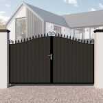 Composite Driveway Gates - The Stratford - Swan Neck Top
