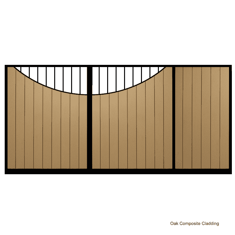 Composite Sliding Gate - The Lyndhurst - Oak