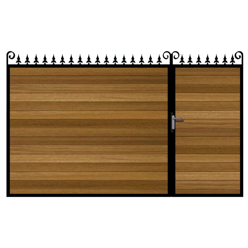 Dartford Iroko Split Driveway Gate
