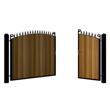 Dorchester Iroko Split Driveway Gate