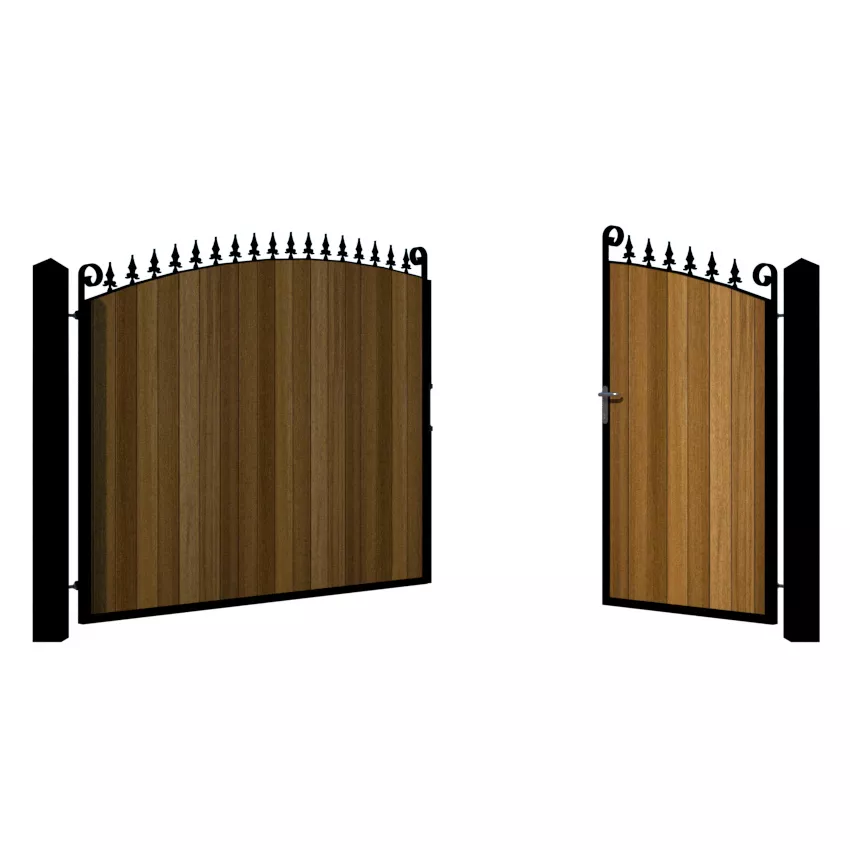 Dorchester Iroko Split Driveway Gate