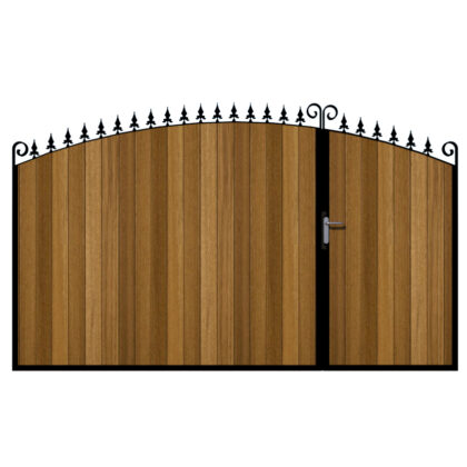 Dorchester Iroko Split Driveway Gate_Scene 1