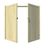 Garage Doors - Softwood - The Brentwood - open both