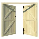 Garage Doors - Softwood - The Brentwood - rear both