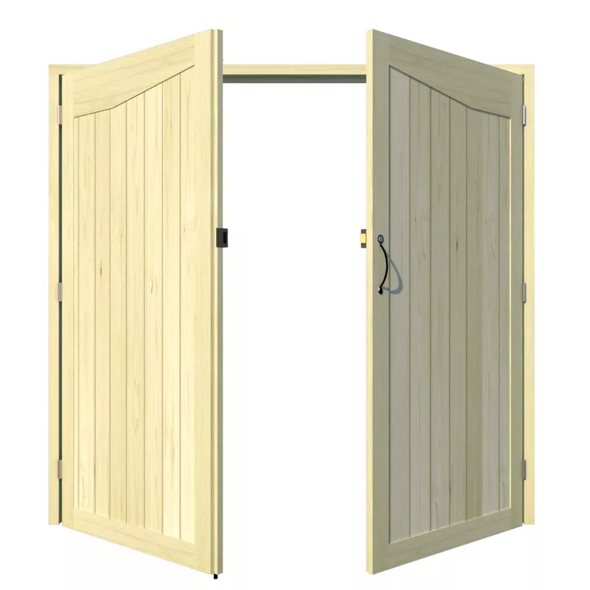 Garage Doors - Softwood - The Cirencester - opening