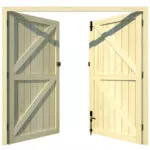 Garage Doors - Softwood - The Cirencester - rear