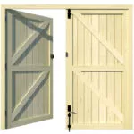 Garage Doors - Softwood - The Cirencester - rear open