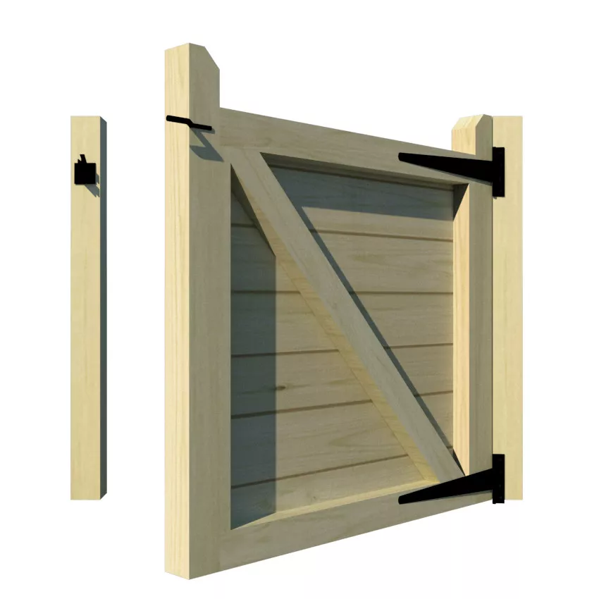 Garden Gates - The Derby - rear open