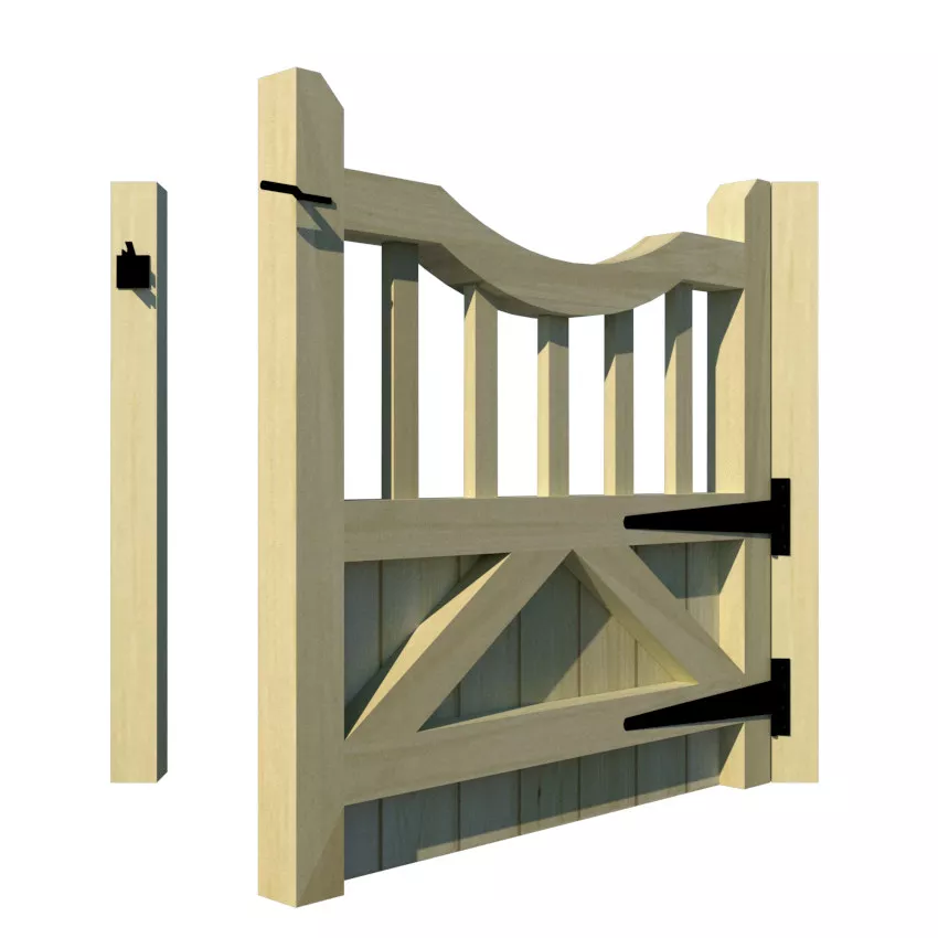 Garden Gates - The Hinchleywood - rear open