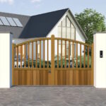 Hardwood Driveway Gate - Bow Top - The Christchurch