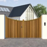 Hardwood Driveway Gate - Bow Top - The Hazelwood