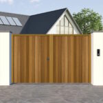 Hardwood Driveway Gate - Flat Top - The Guildford