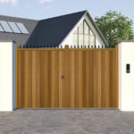 Hardwood Driveway Gate - Flat Top - The London