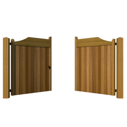 Hardwood Driveway Gate - The Abbywood - opening
