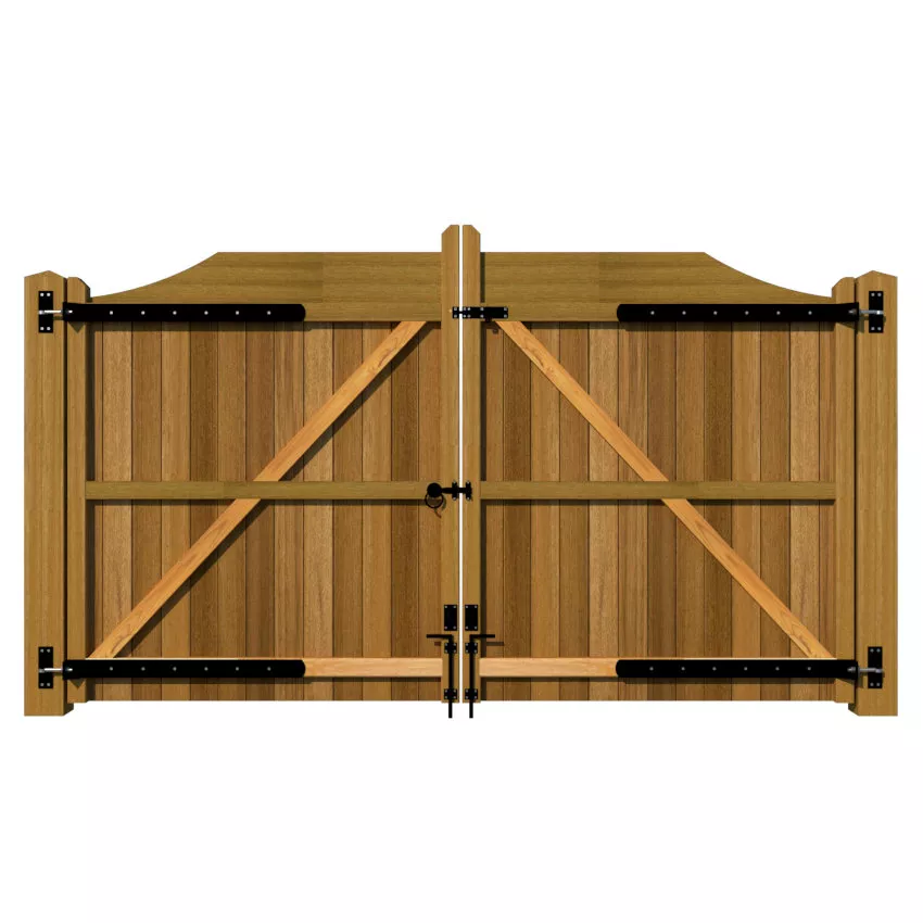 Hardwood Driveway Gate - The Abbywood - rear