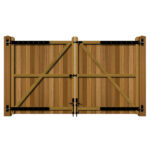 Hardwood Driveway Gate - The Brentwood - rear