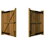 Hardwood Driveway Gate - The Brentwood - rear opening