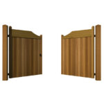 Hardwood Driveway Gate - The Comptonwood - opening