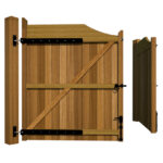 Hardwood Driveway Gate - The Comptonwood - opening rear side