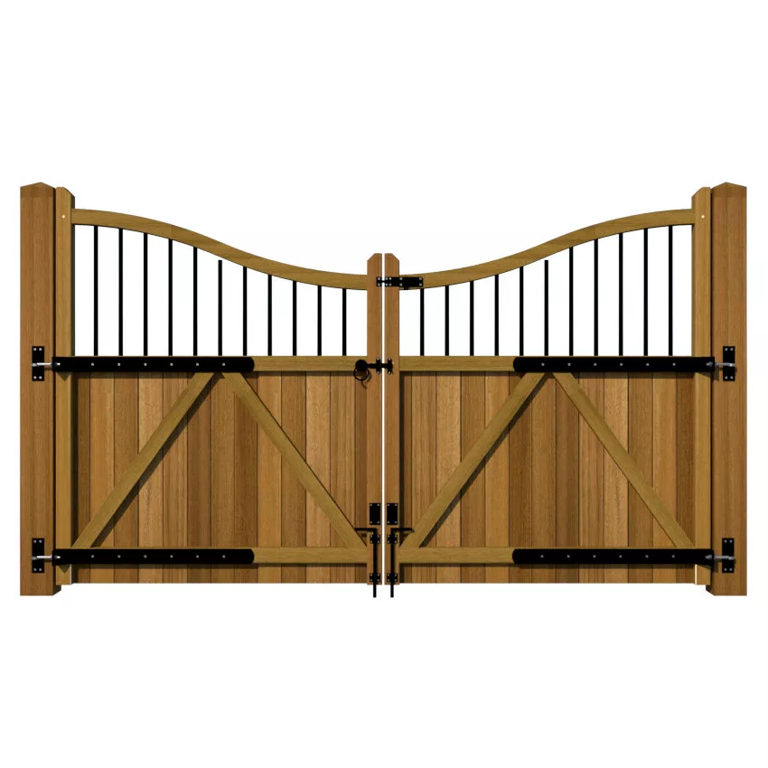 Hardwood Driveway Gate - The Cumbria - rear