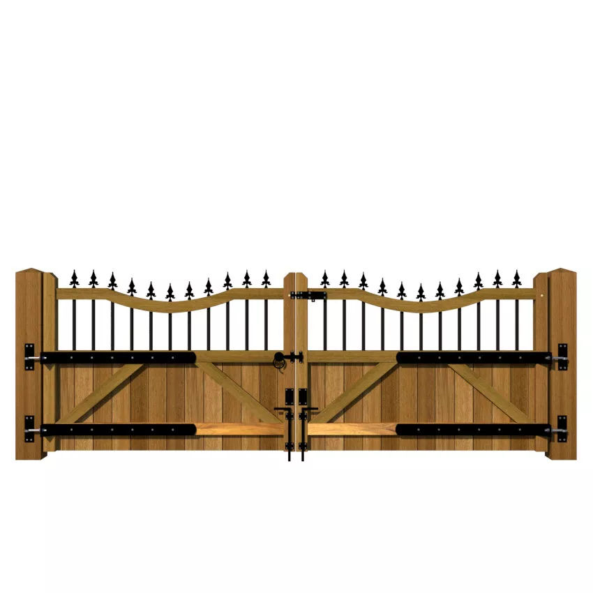 Hardwood Driveway Gate - The Holmewood - rear