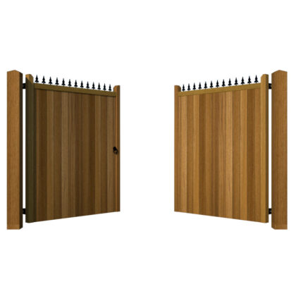 Hardwood Driveway Gate - The London - opening