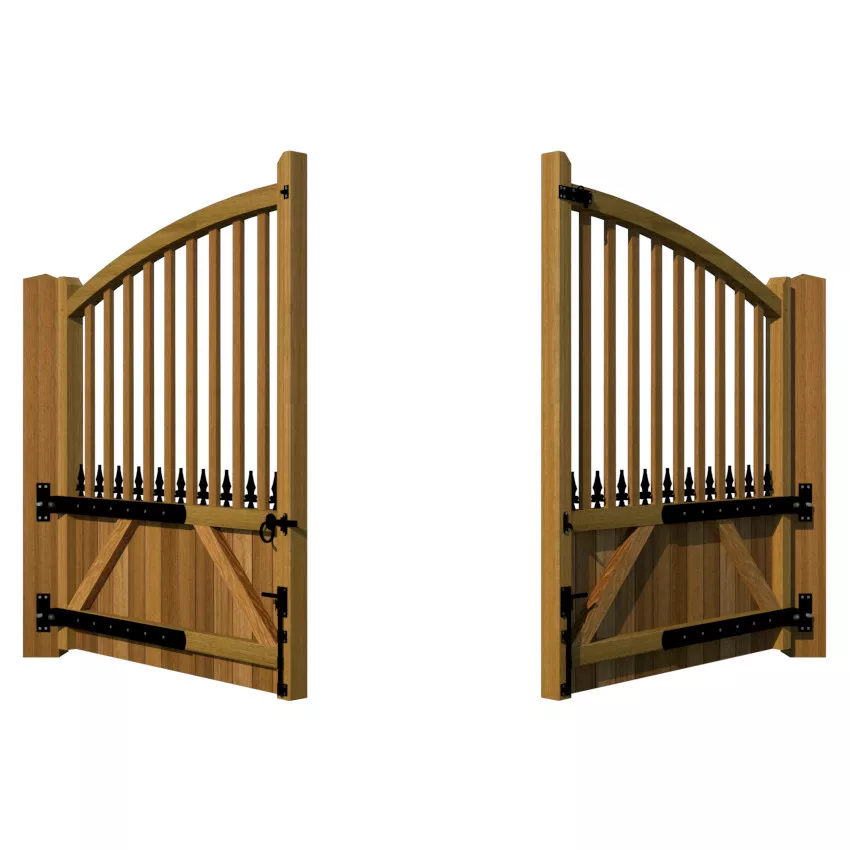 Hardwood Driveway Gates - The Christchurch - rear 1