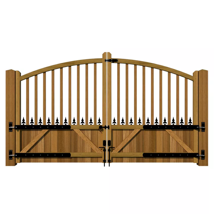 Hardwood Driveway Gates - The Christchurch - rear