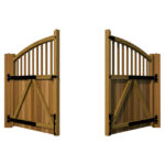 Hardwood Driveway Gates - The Durham - rear 1