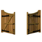Hardwood Driveway Gates - The Hazelwood - rear 1