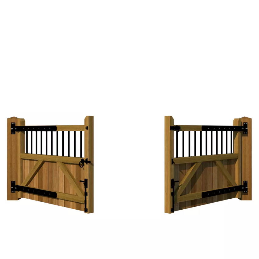 Hardwood Driveway Gates - The Shrewsbury - rear