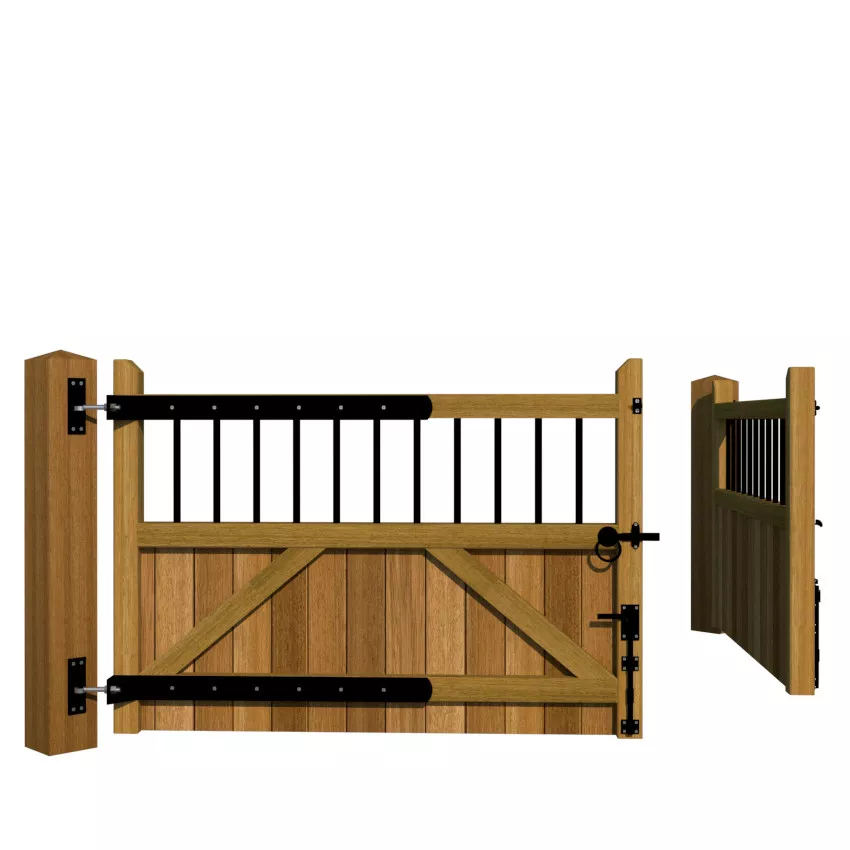 Hardwood Driveway Gates - The Shrewsbury - rear 2