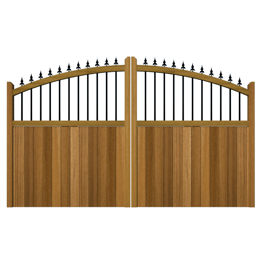 Hardwood Driveway Gates - The Woodbridge