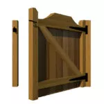 Hardwood Garden Gate - The Abbeywood - rear open
