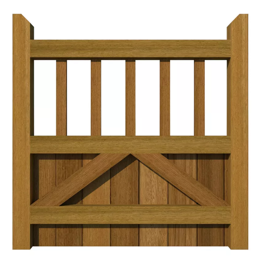 Hardwood Garden Gate - The Baywood - rear