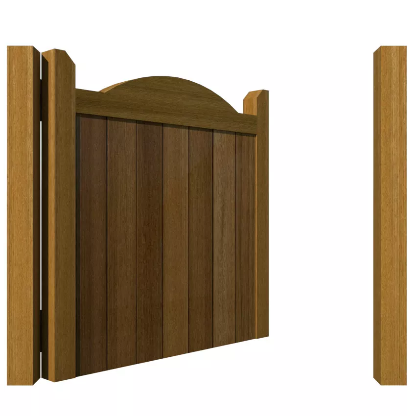 Hardwood Garden Gate - The Brookwood - open