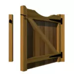 Hardwood Garden Gate - The Comptonwood - rear open
