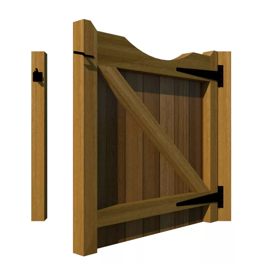 Hardwood Garden Gate - The Comptonwood - rear open