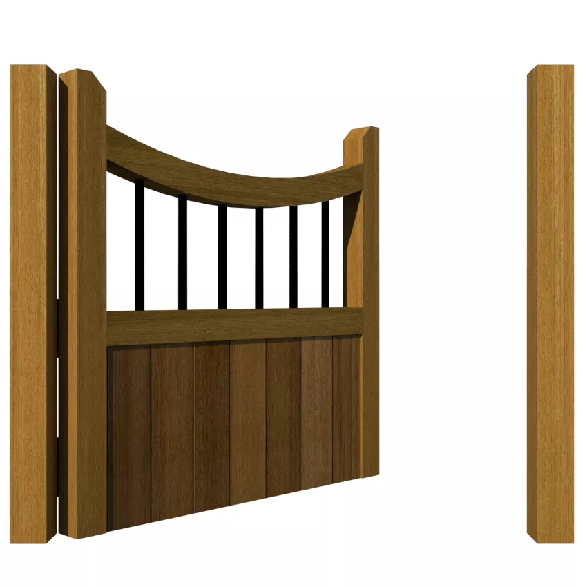 Hardwood Garden Gate - The Foxwood-open