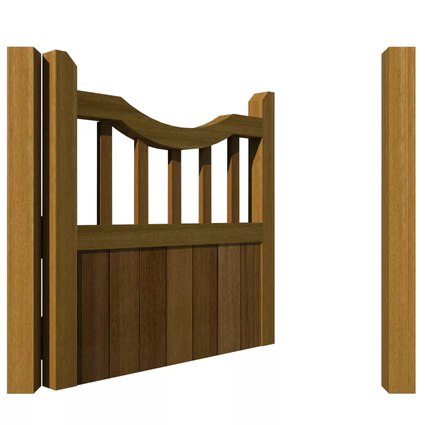 Hardwood Garden Gate - The Hinchleywood -open