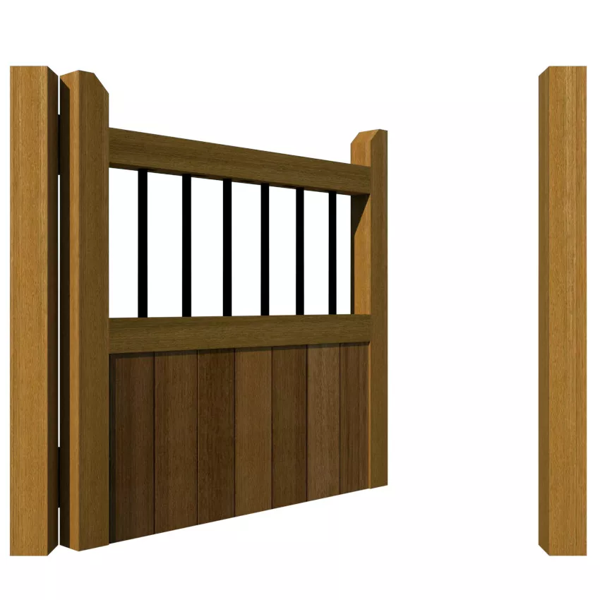 Hardwood Garden Gate - The Shrewsbury - open