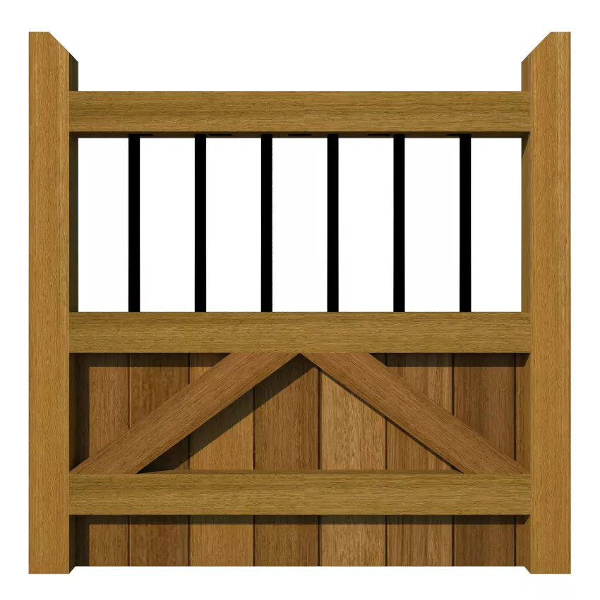 Hardwood Garden Gate - The Shrewsbury - rear