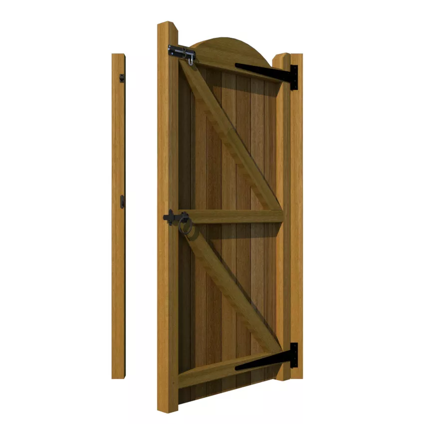 Hardwood Side Gate - Brookwood - rear