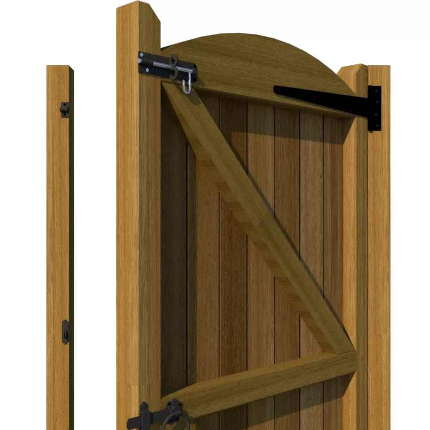 Hardwood Side Gate - Earlswood- close up